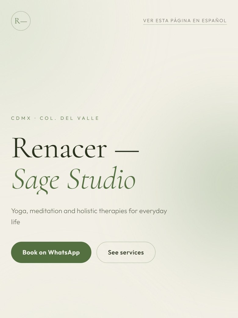 Real screenshot of the Sage Studio demo, Sage Calm style